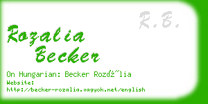 rozalia becker business card